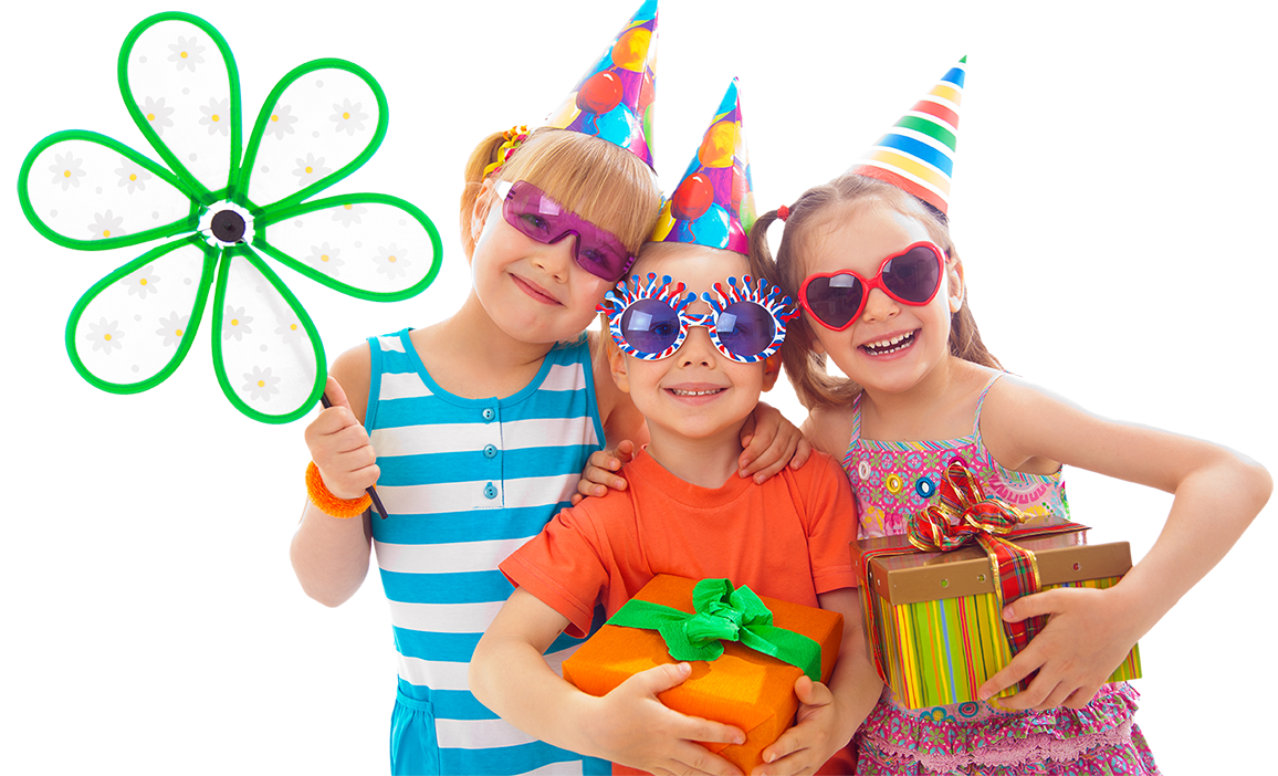 3 girls at a birthday party
