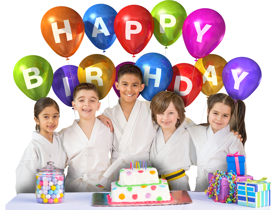 kids at a birthday party with balloons